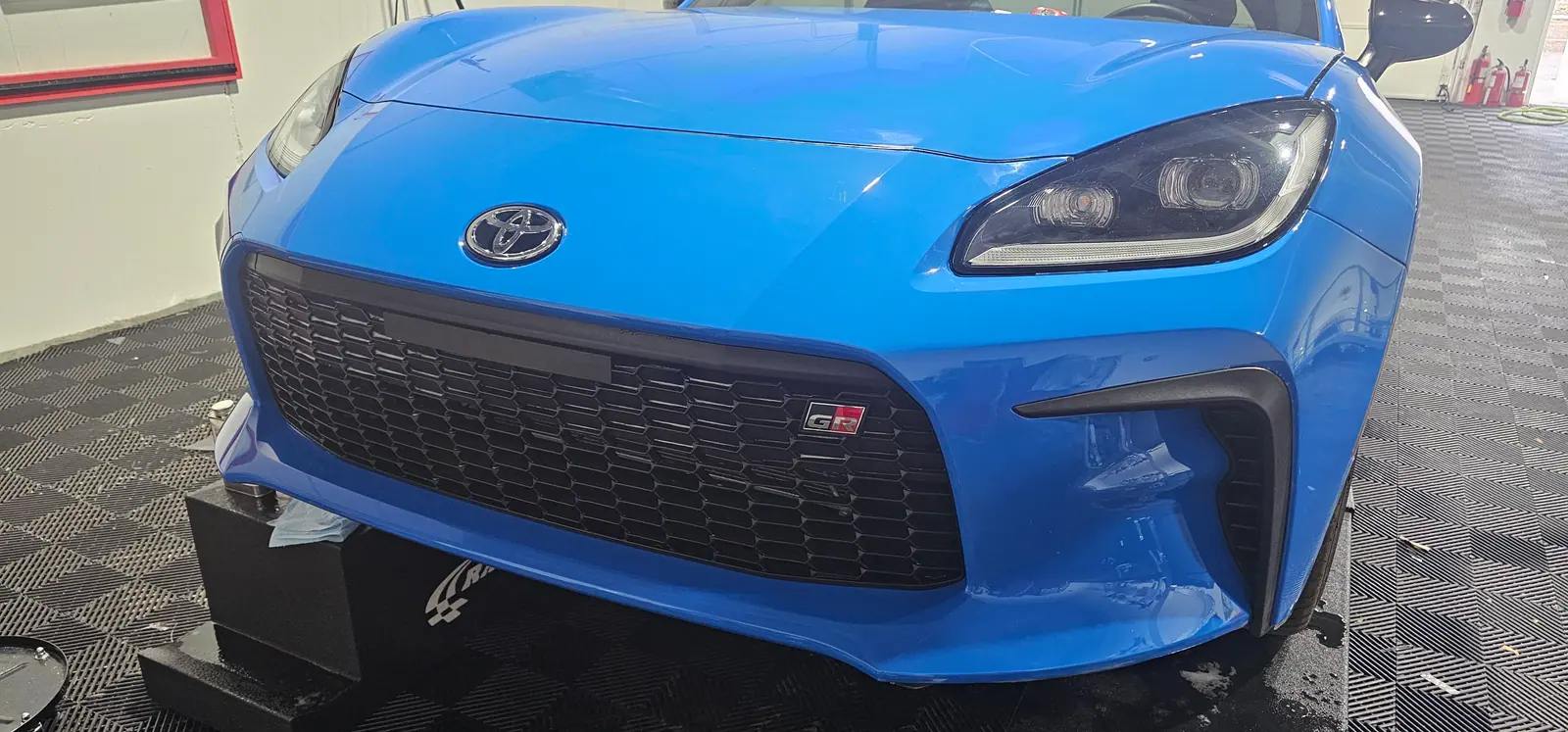 Blue Toyota GR86 detailed